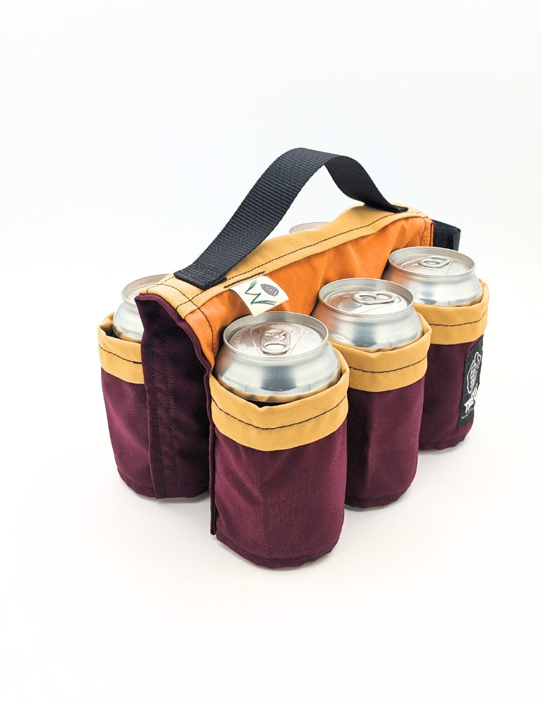 Sixer 6- Pack Insulated Top Tube Holder - Upcycled Fabric - Sustainable  Travel & Living